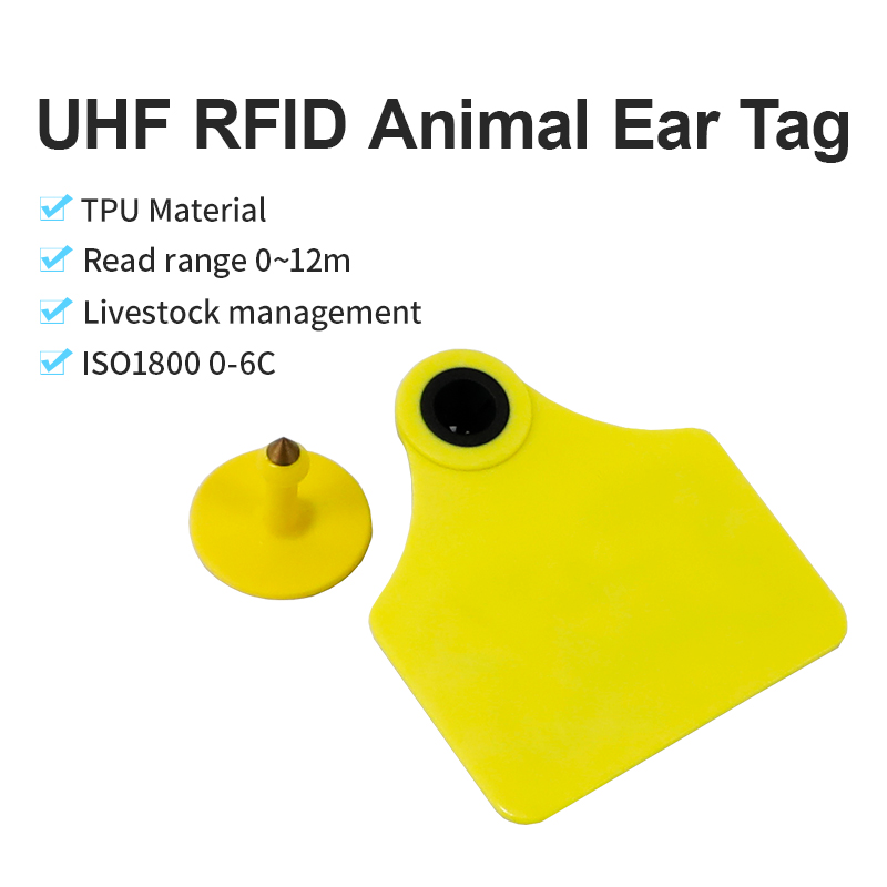 64*72mm UHF RFID Animal Ear Tag