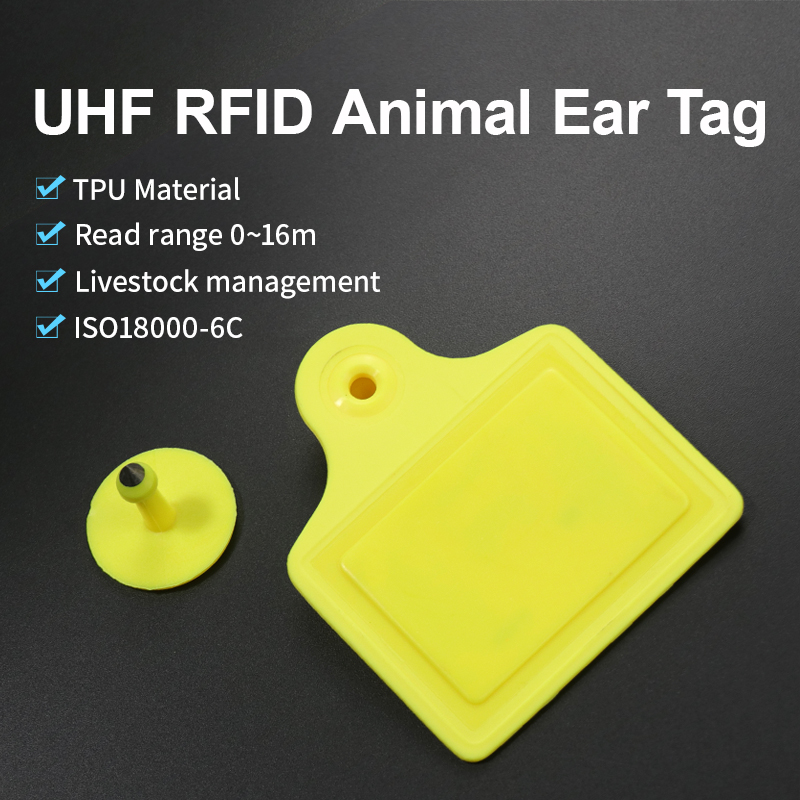 69*79mm UHF RFID Animal Ear Tag