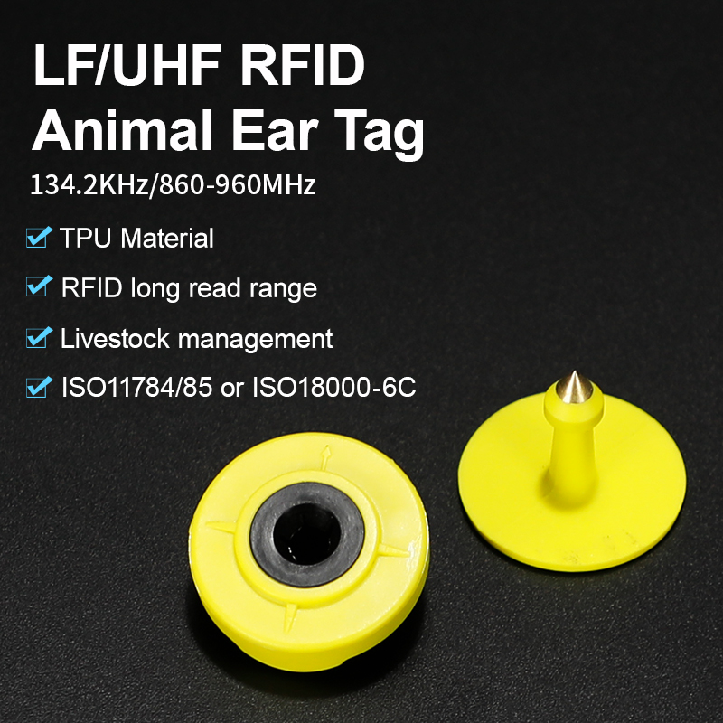 30mm UHF RFID Animal Ear Tag
