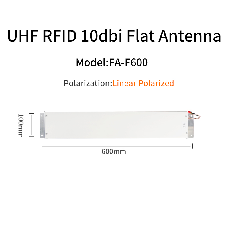 UHF RFID 600*100mm 10dbi flat antenna